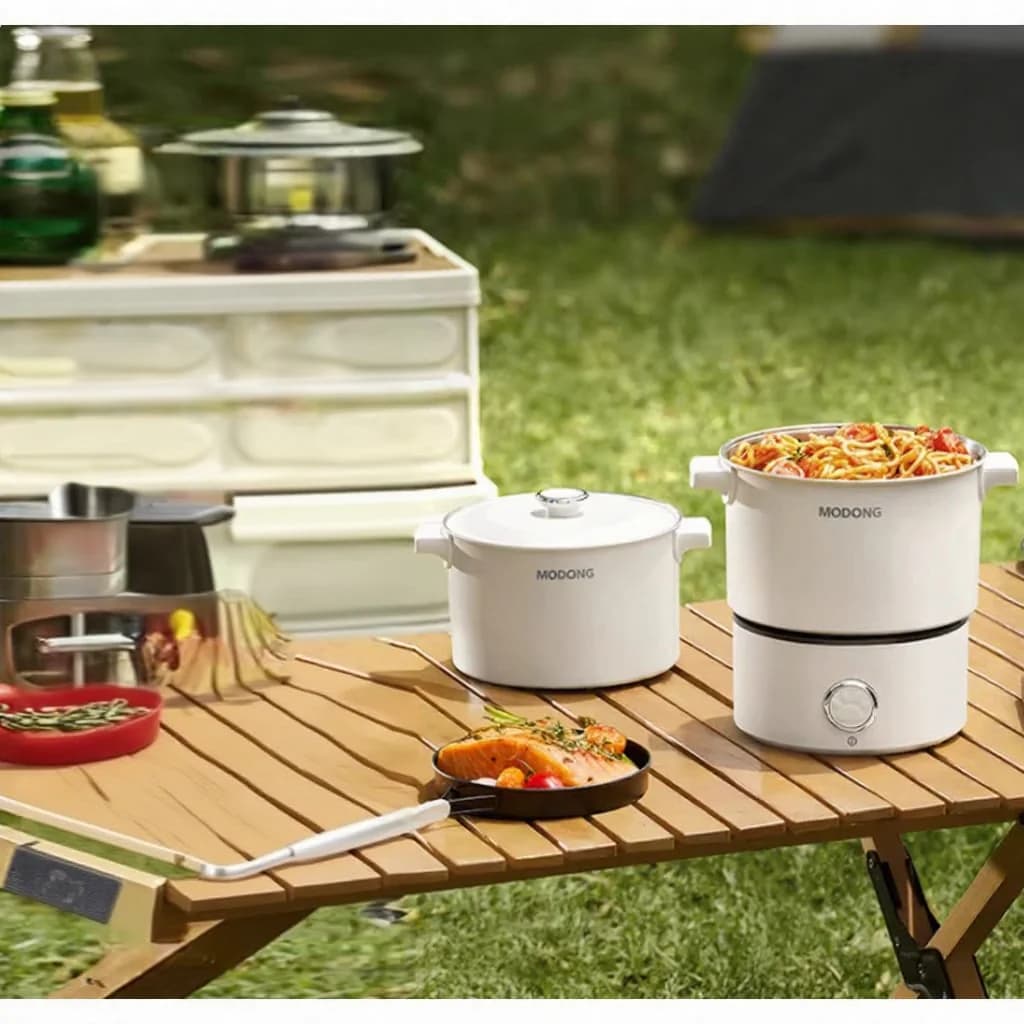 Marmite de cuisson électrique portable et pliable 110V-220V 550W/700W