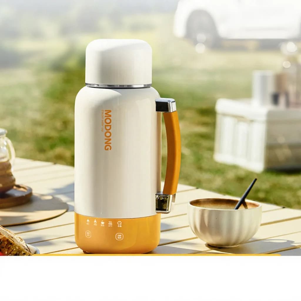 Cafetière chauffante électrique portable pour voiture et prise secteur 1L 316 acier inoxydable