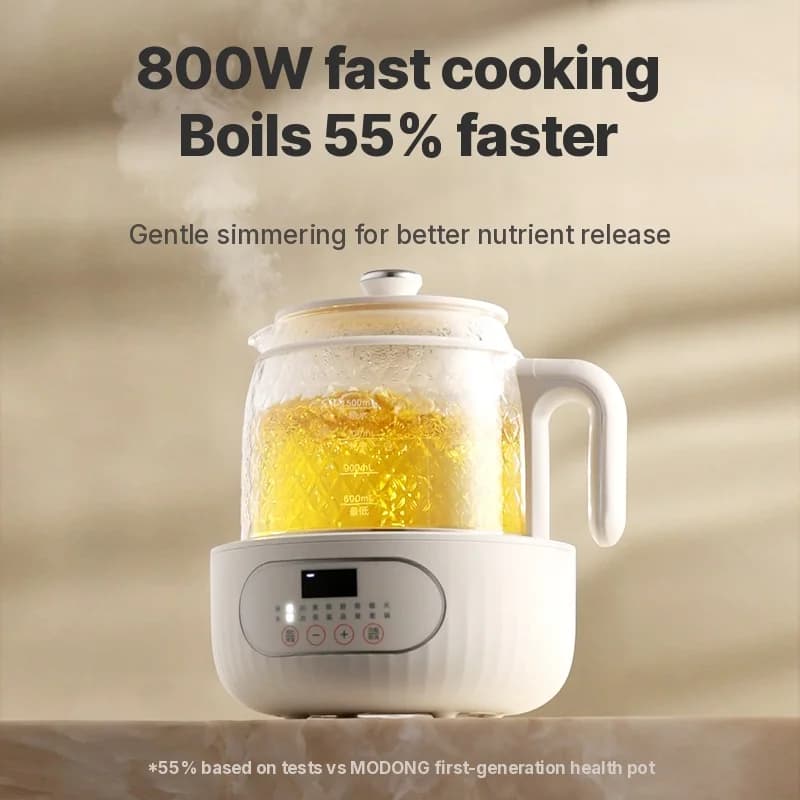 Bouilloire électrique en verre avec anti-brûlure à double couche