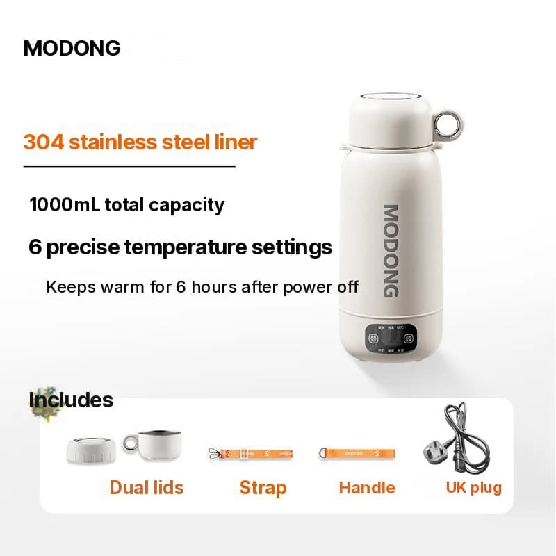 Bouilloire de voyage électrique portable 1L en acier inoxydable 304 ou 316