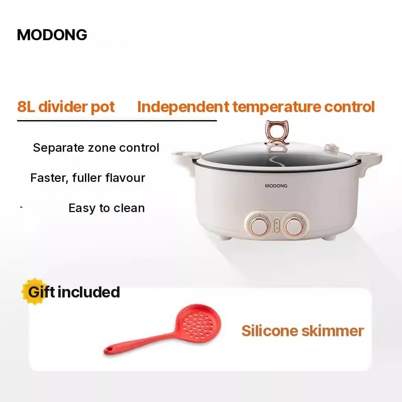 Marmite électrique divisée 6L-8L, 220V, 5-6 personnes