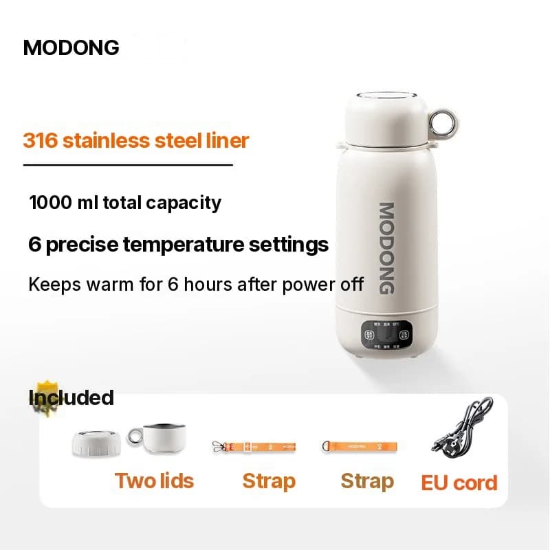 Bouilloire de voyage électrique portable 1L en acier inoxydable 304 ou 316