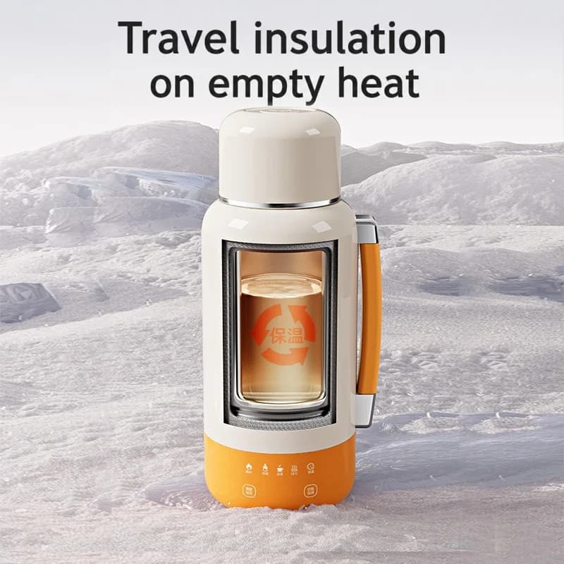 Tasse bouilloire électrique portable pour voiture et prise secteur 1L acier inoxydable 316