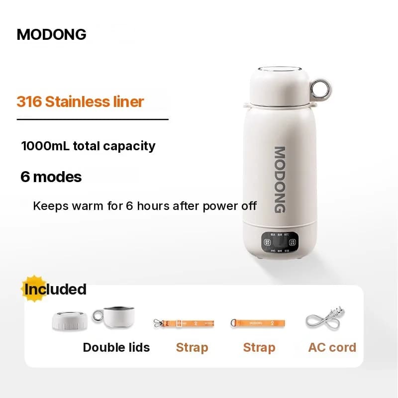 Tasse chauffante électrique portable avec fonction maintien au chaud