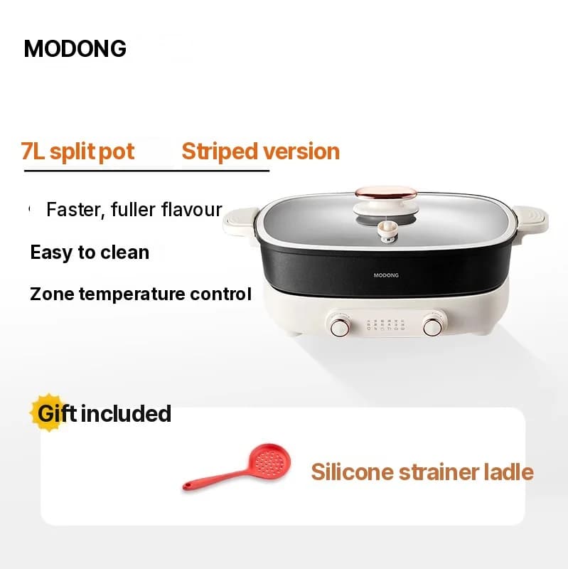 Hot pot électrique 7L avec séparateur ou quatre compartiments, 220V, marmite divisée