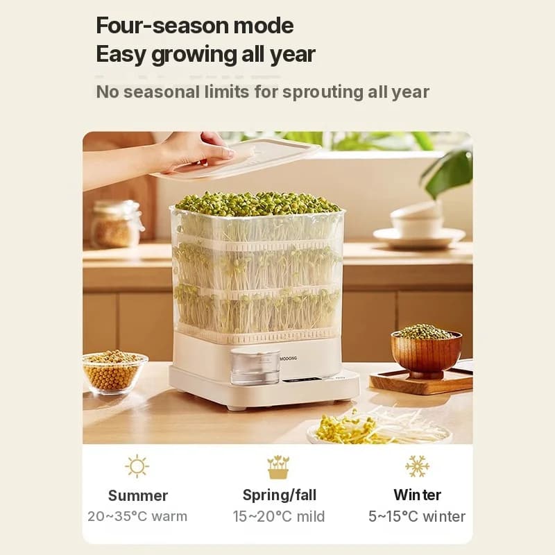 Machine à germer électrique pour la maison 1.5L 20W 3 niveaux