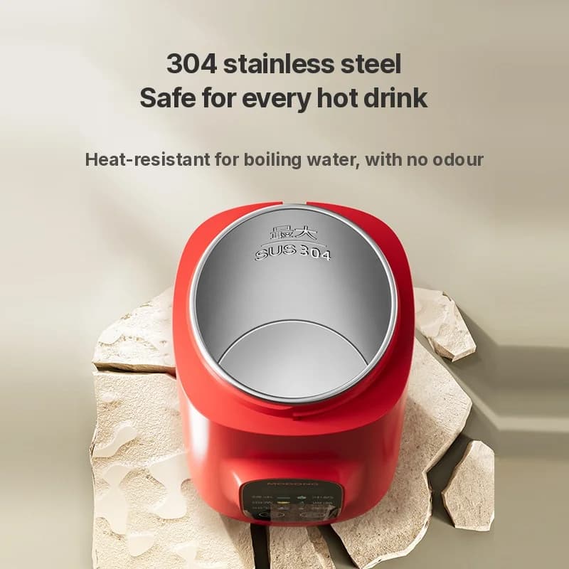 Tasse chauffante électrique portable pour l’eau 650 ml, doublure 304, 220V