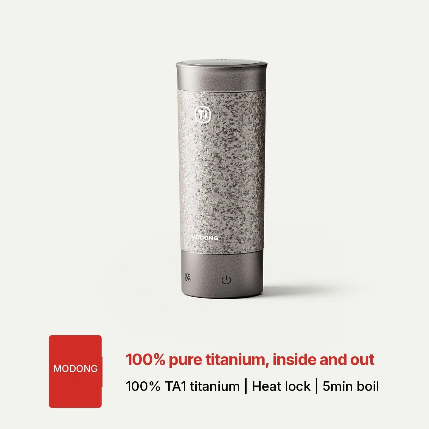 Tasse de voyage chauffante électrique en titane 350ml avec contrôle de température