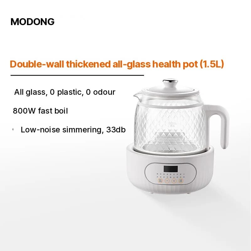 Bouilloire électrique en verre avec maintien au chaud thermostatique