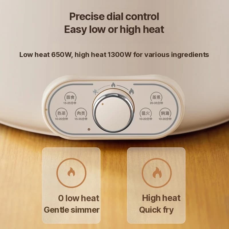Cuiseur électrique à fondue 6L 7L 8L avec cuiseur vapeur, 220V