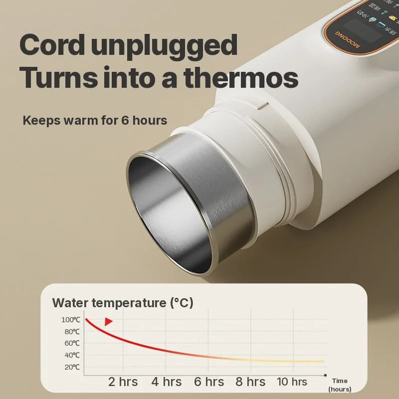 Tasse chauffante électrique portable avec fonction maintien au chaud
