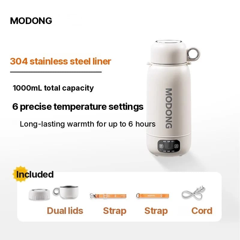 Tasse chauffante électrique portable avec fonction maintien au chaud
