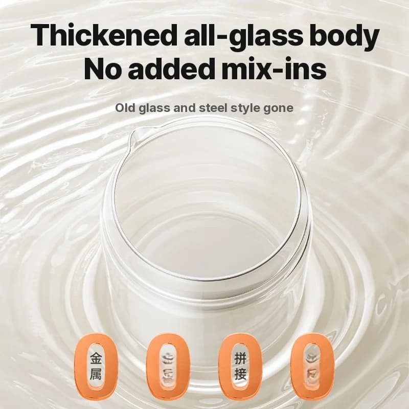 Pot de santé électrique en verre avec double couche anti-brûlure