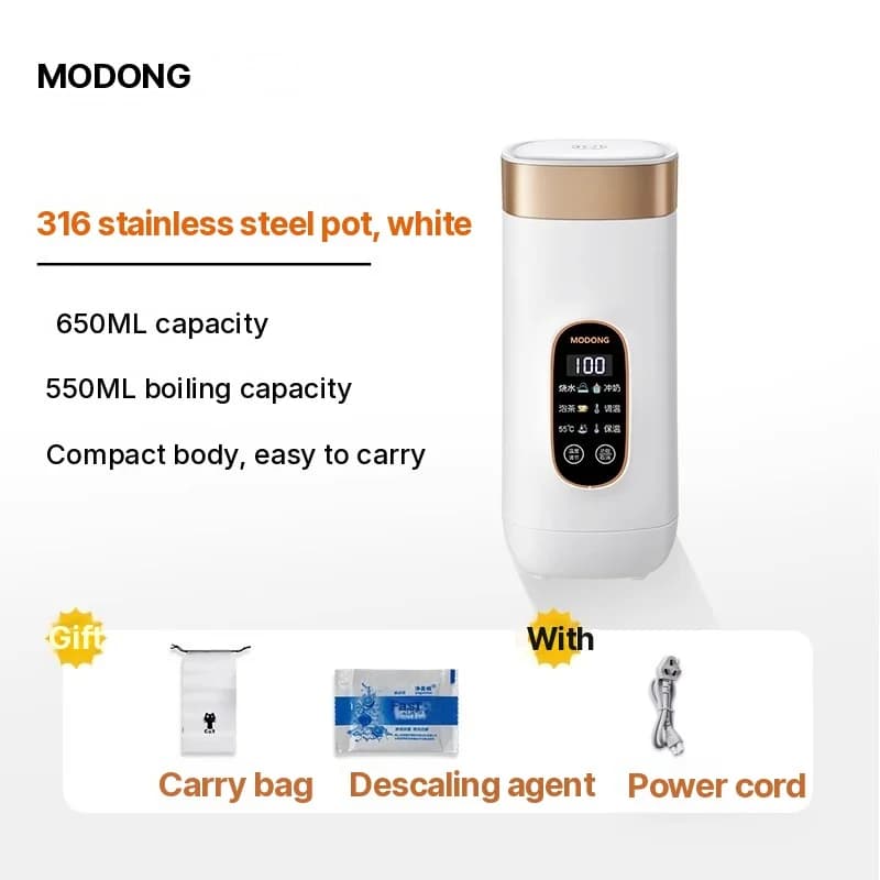 Tasse chauffante électrique portable avec fonction maintien au chaud