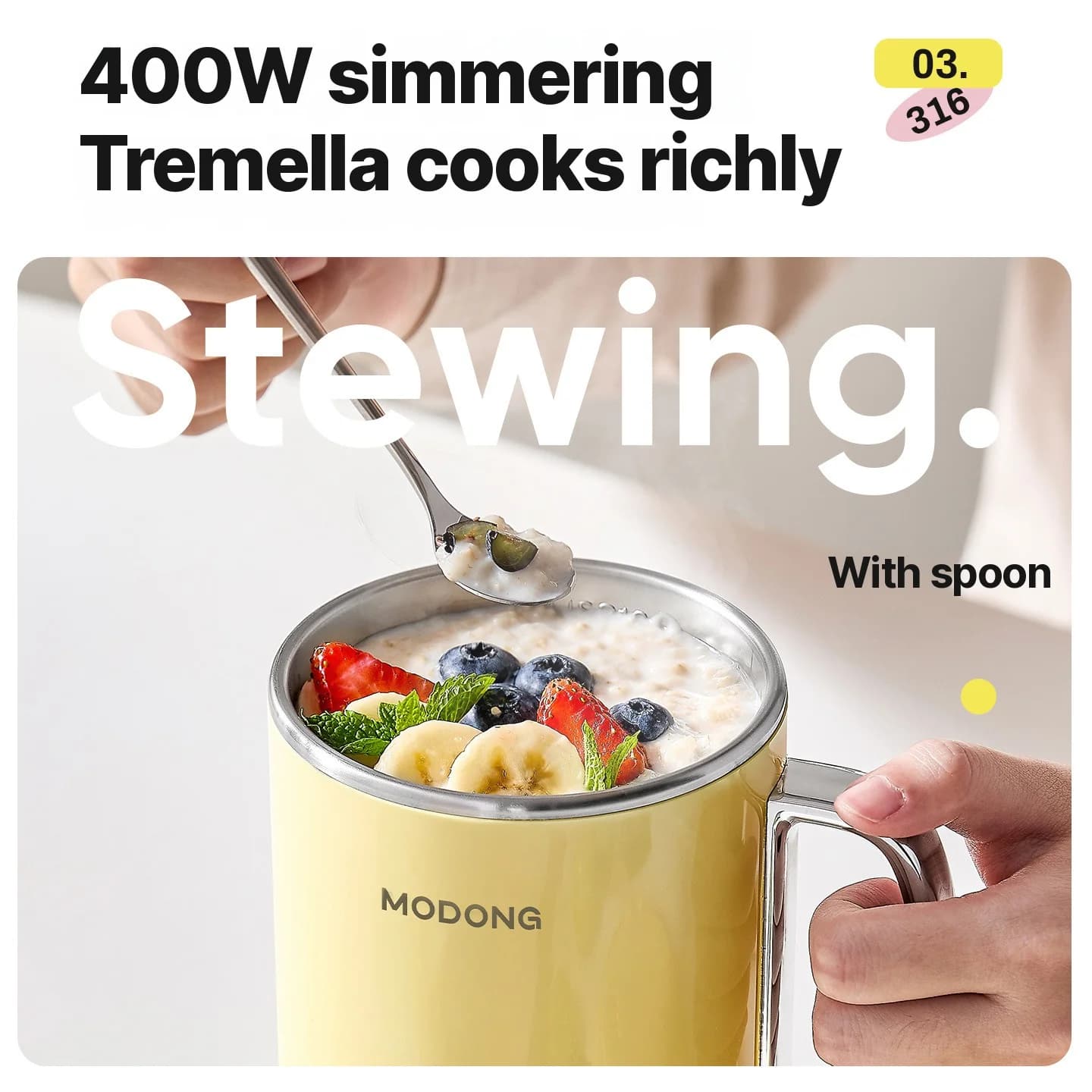 Mini cuiseur à porridge électrique 1 L sous 220 V à commande tactile