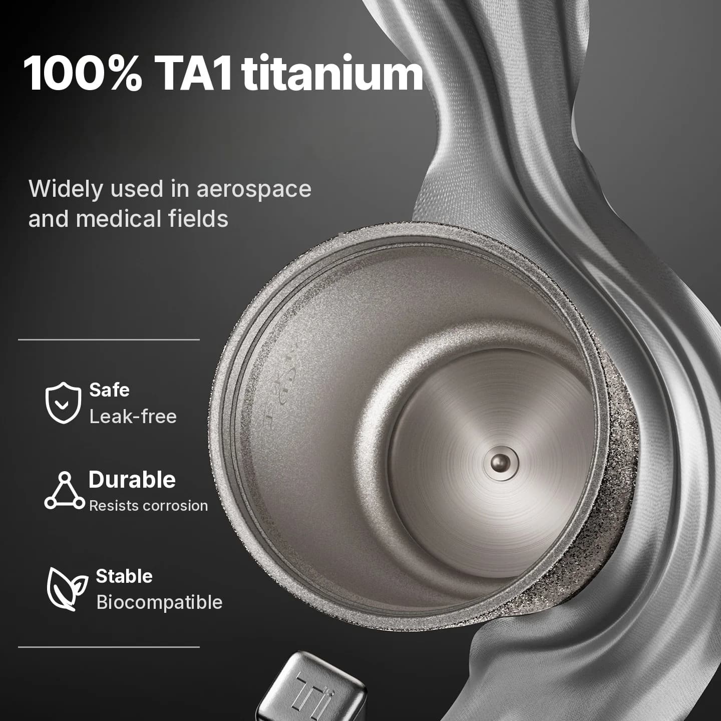 Tasse chauffante électrique portable en titane 400ml affichage de la température