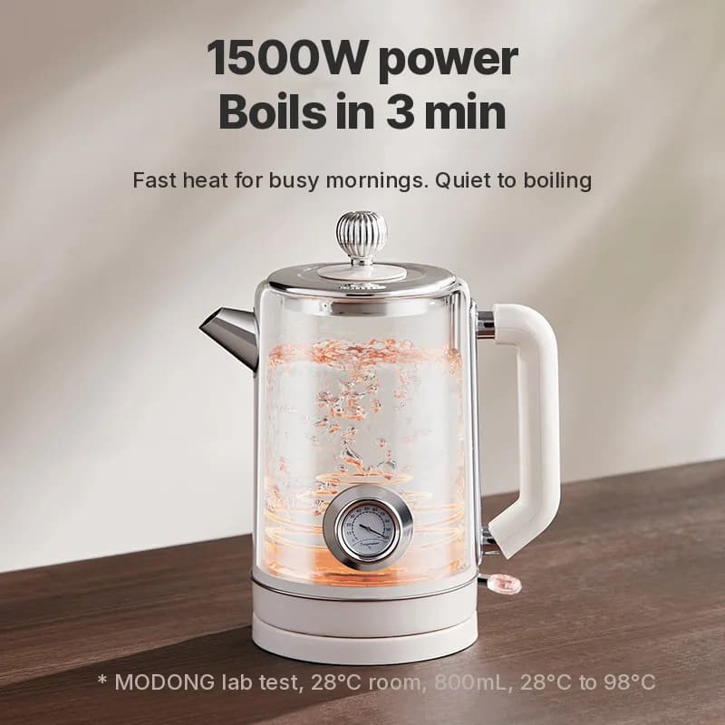 Bouilloire électrique avec arrêt automatique et maintien au chaud 1.8L