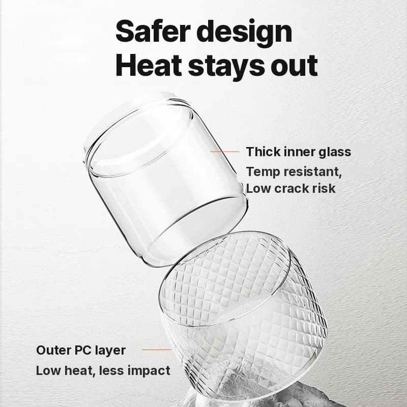 Bouilloire électrique en verre avec maintien au chaud thermostatique
