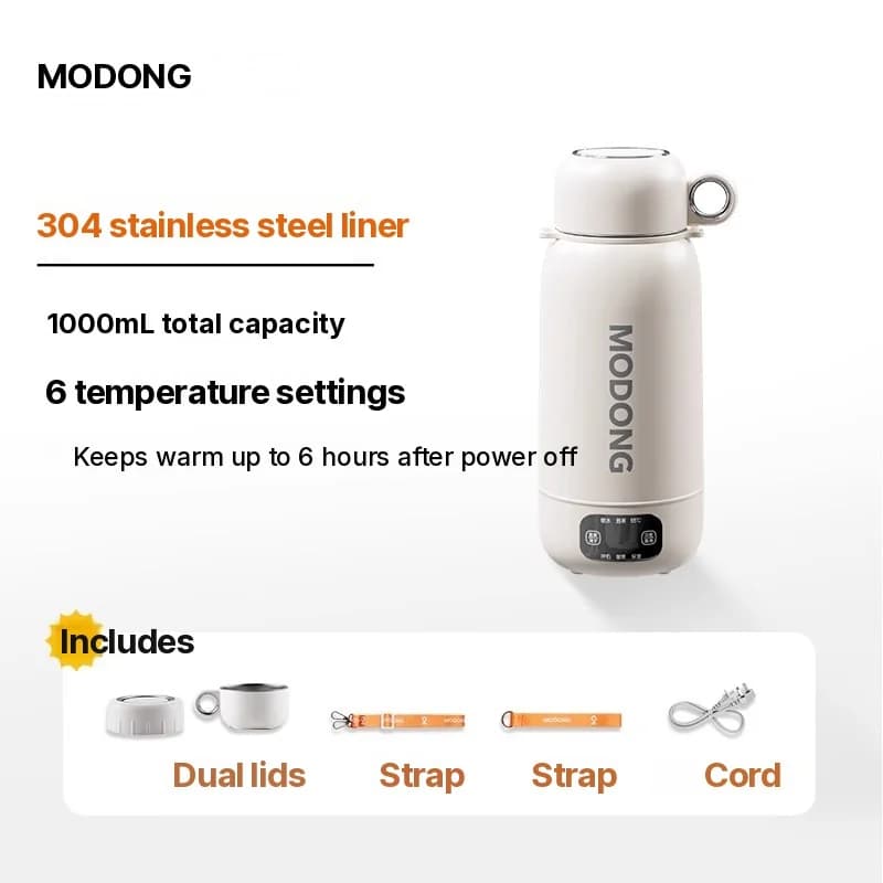 Tasse chauffante électrique portable avec fonction maintien au chaud