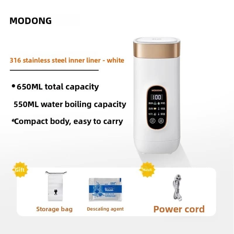 Tasse chauffante électrique portable avec fonction maintien au chaud