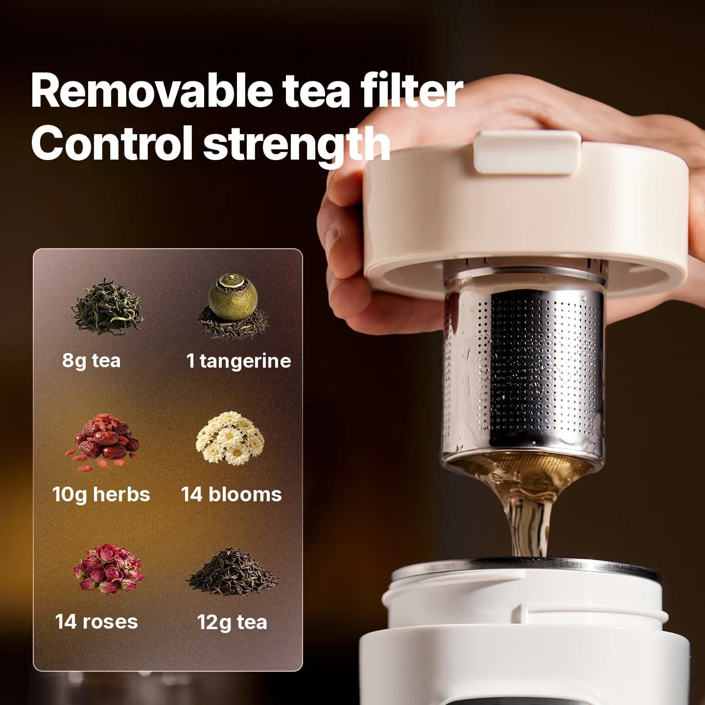 Tasse chauffante électrique portable avec contrôle de température