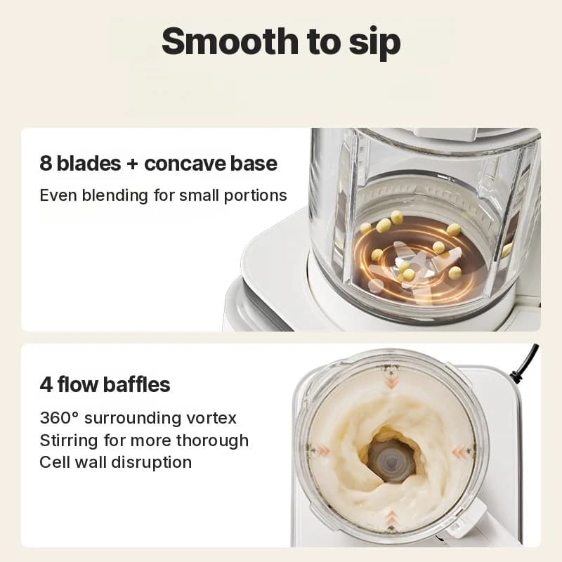 Blender chauffant avec deux bols et maintien au chaud automatique