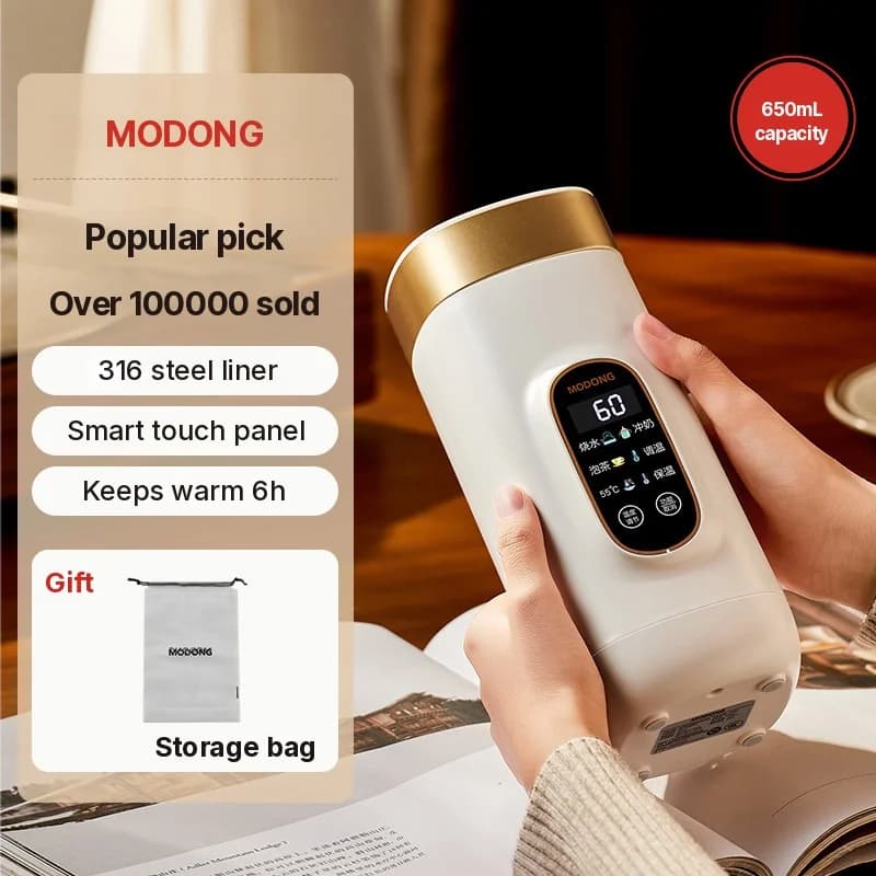 Tasse chauffante électrique portable avec contrôle de température
