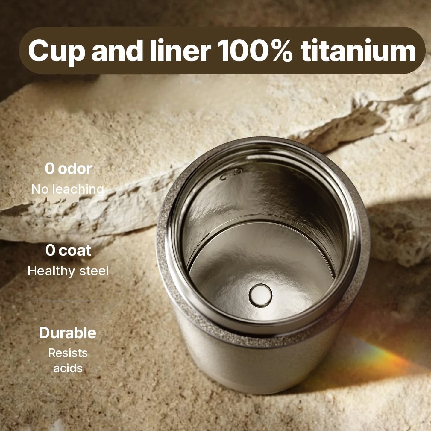 Tasse chauffante électrique portable en titane 350ml coffret cadeau