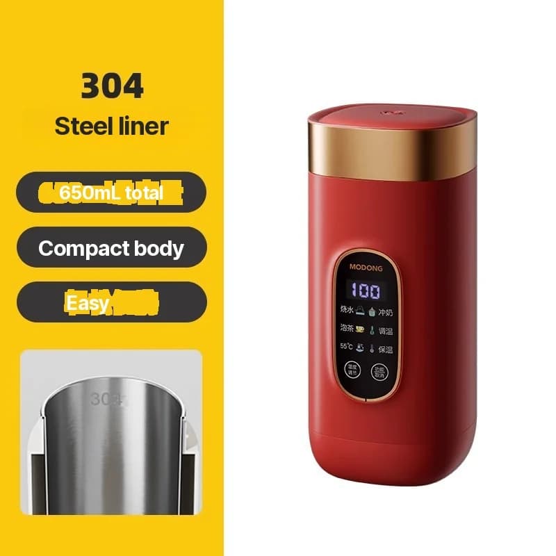 Tasse chauffante électrique portable 650ml avec revêtement intérieur 304 ou 316