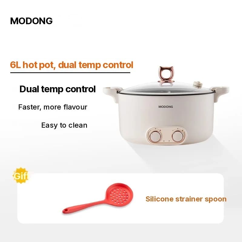 Marmite électrique à compartiments 6L-8L, 220V, 5-6 personnes
