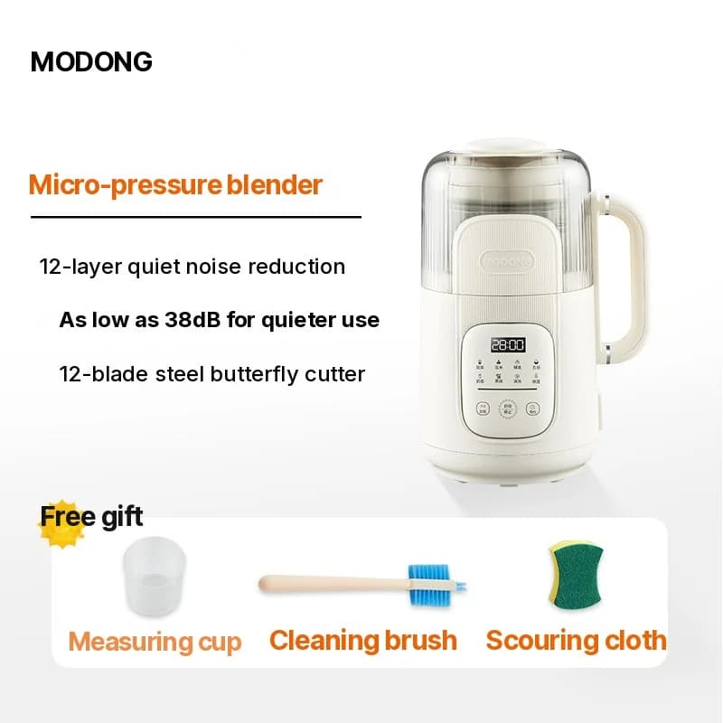 Blender chauffant 1,2 L à commande tactile, corps en verre