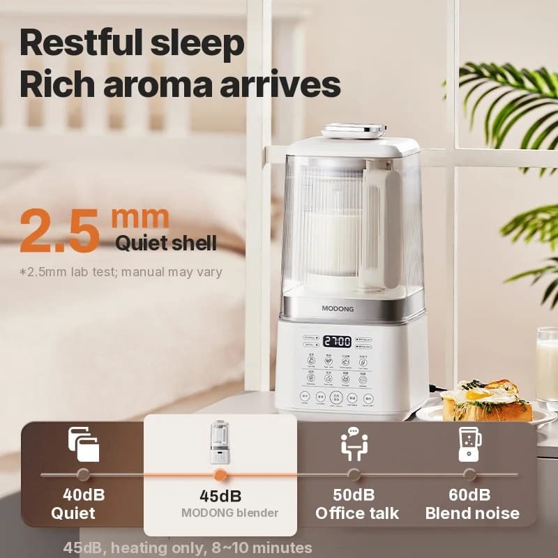 Blender chauffant avec deux bols et maintien au chaud automatique