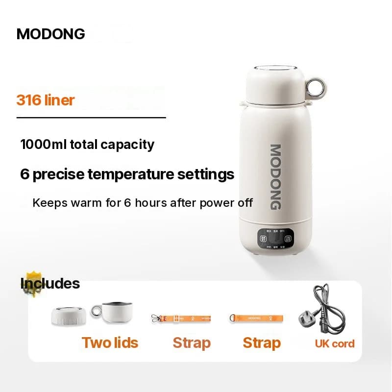 Bouilloire électrique portable de voyage voiture et branchable 1L