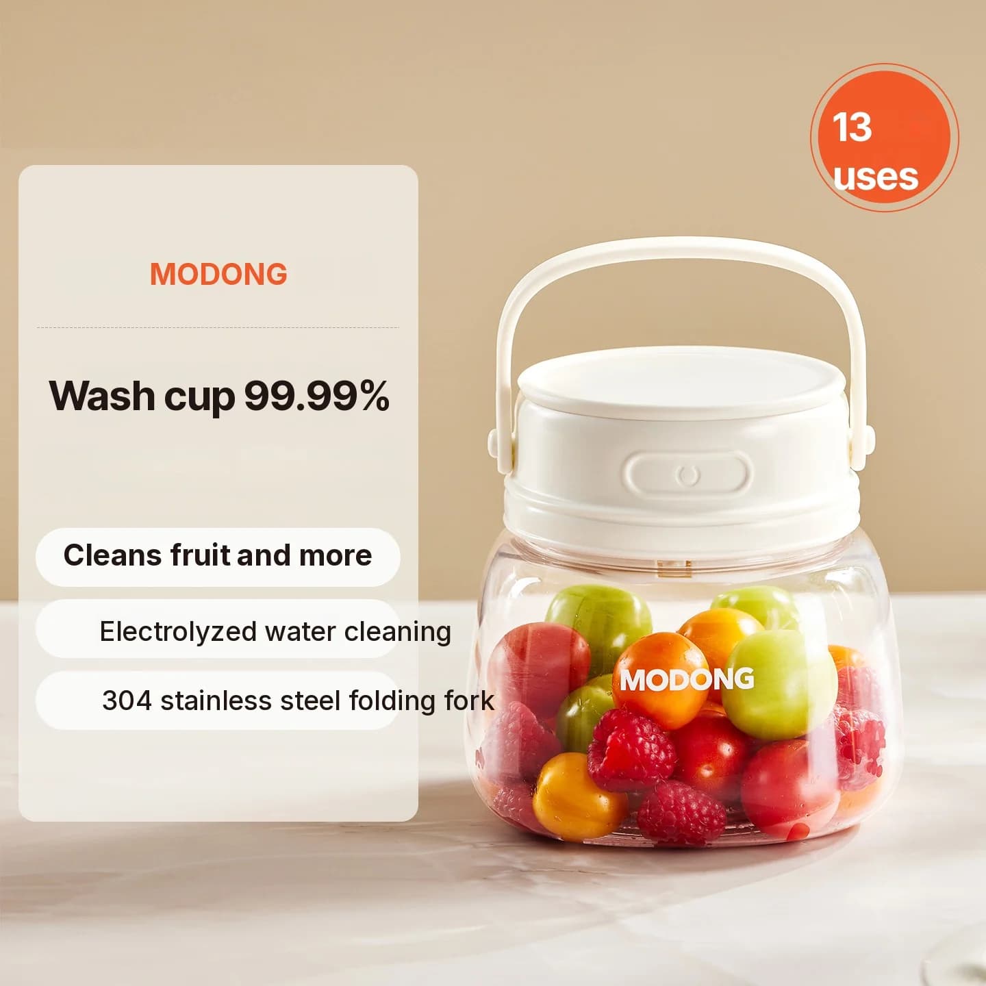 Laveuse de fruits portable à oxygène actif, sans fil 3,7V