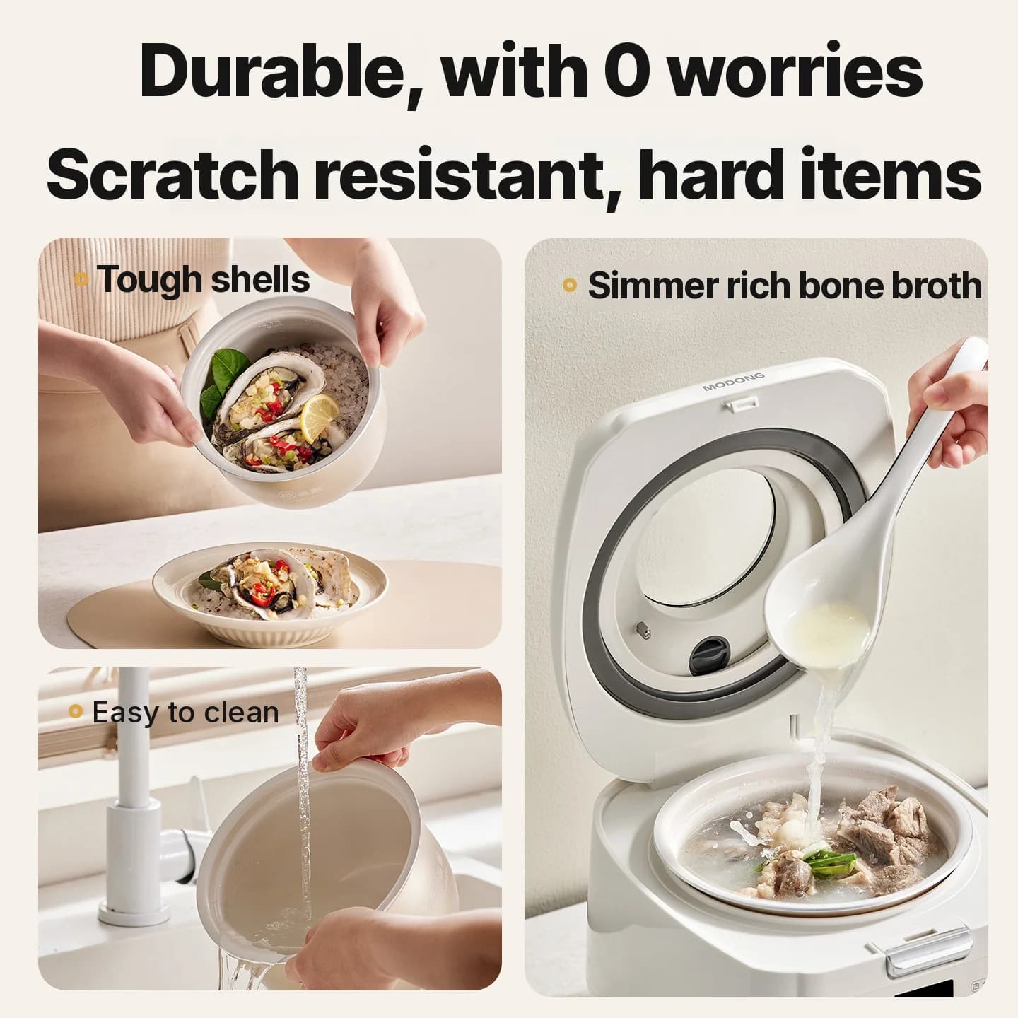 Cuiseur à riz électrique 2L avec cuisson pauvre en sucre et maintien au chaud