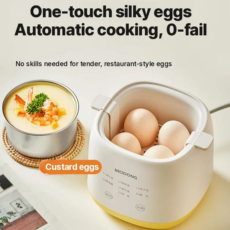 Cuiseur à œufs électrique 4-6 œufs avec bol à flan aux œufs