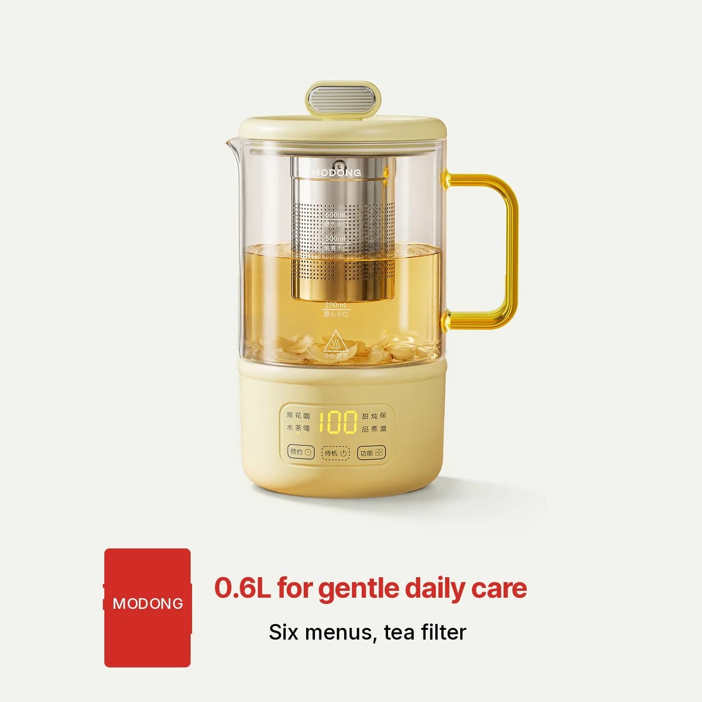 Tasse chauffante électrique en verre avec réglage de température pour lait bébé