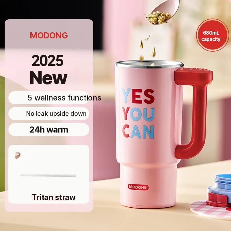 Tasse chauffante électrique portable avec intérieur en acier inoxydable 680ml