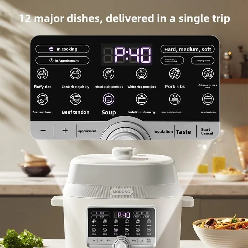 Cuiseur à pression électrique 5L avec double cuve intérieure, 900W