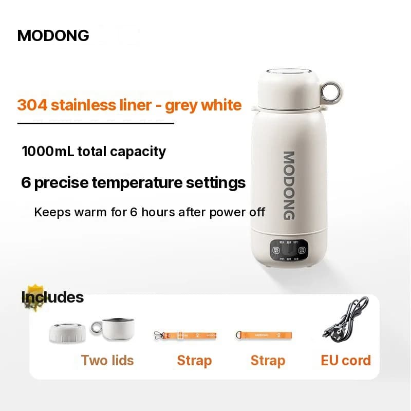 Bouilloire de voyage électrique portable 1L en acier inoxydable 304 ou 316