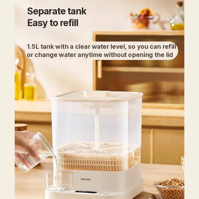 Machine à germer électrique pour la maison 1.5L 20W 3 niveaux