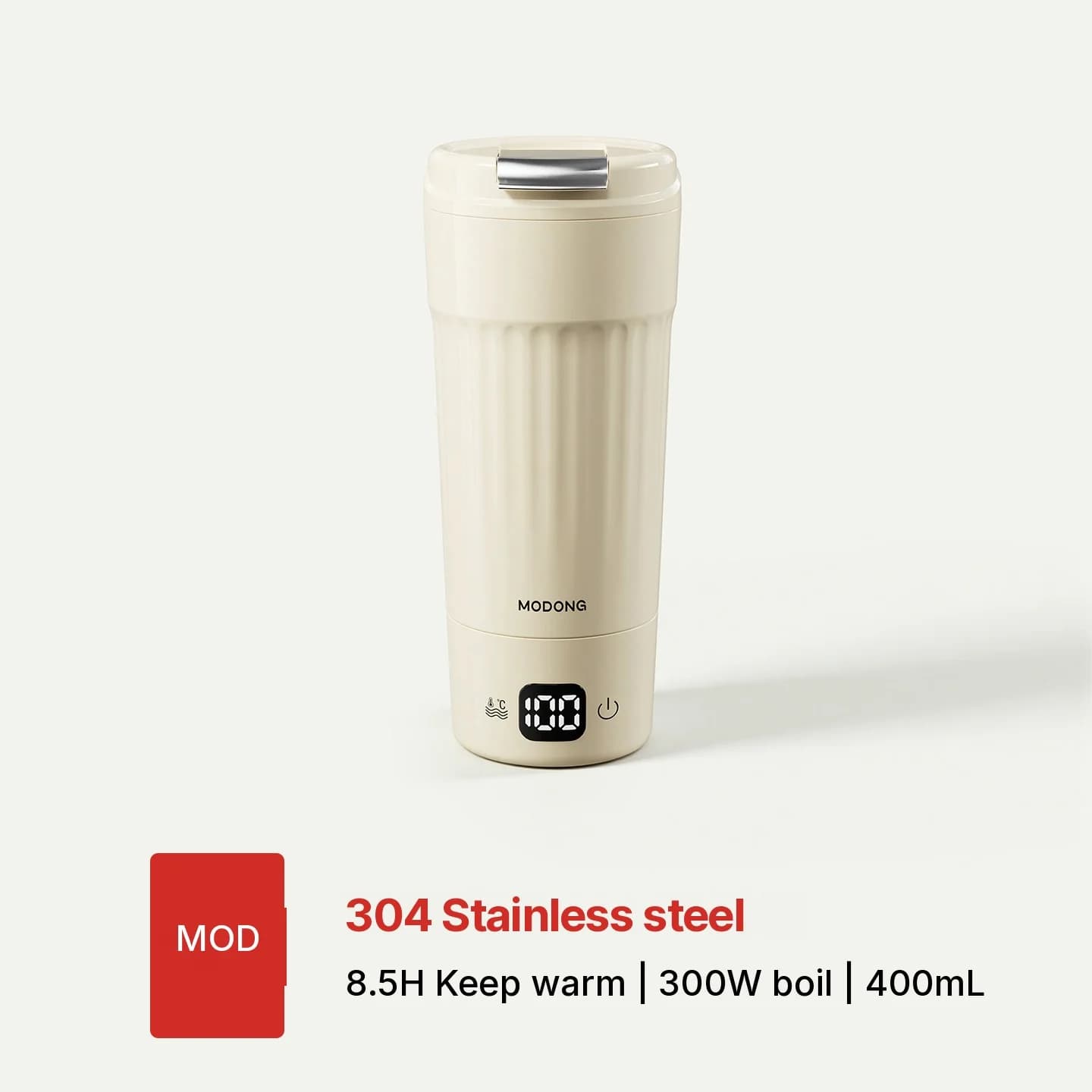 Tasse chauffante électrique portable, 400mL, 7 réglages de température