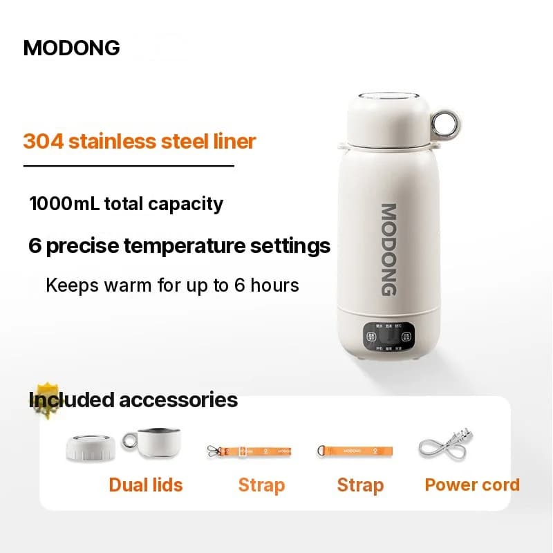 Bouilloire de voyage électrique portable 1L en acier inoxydable 304 ou 316