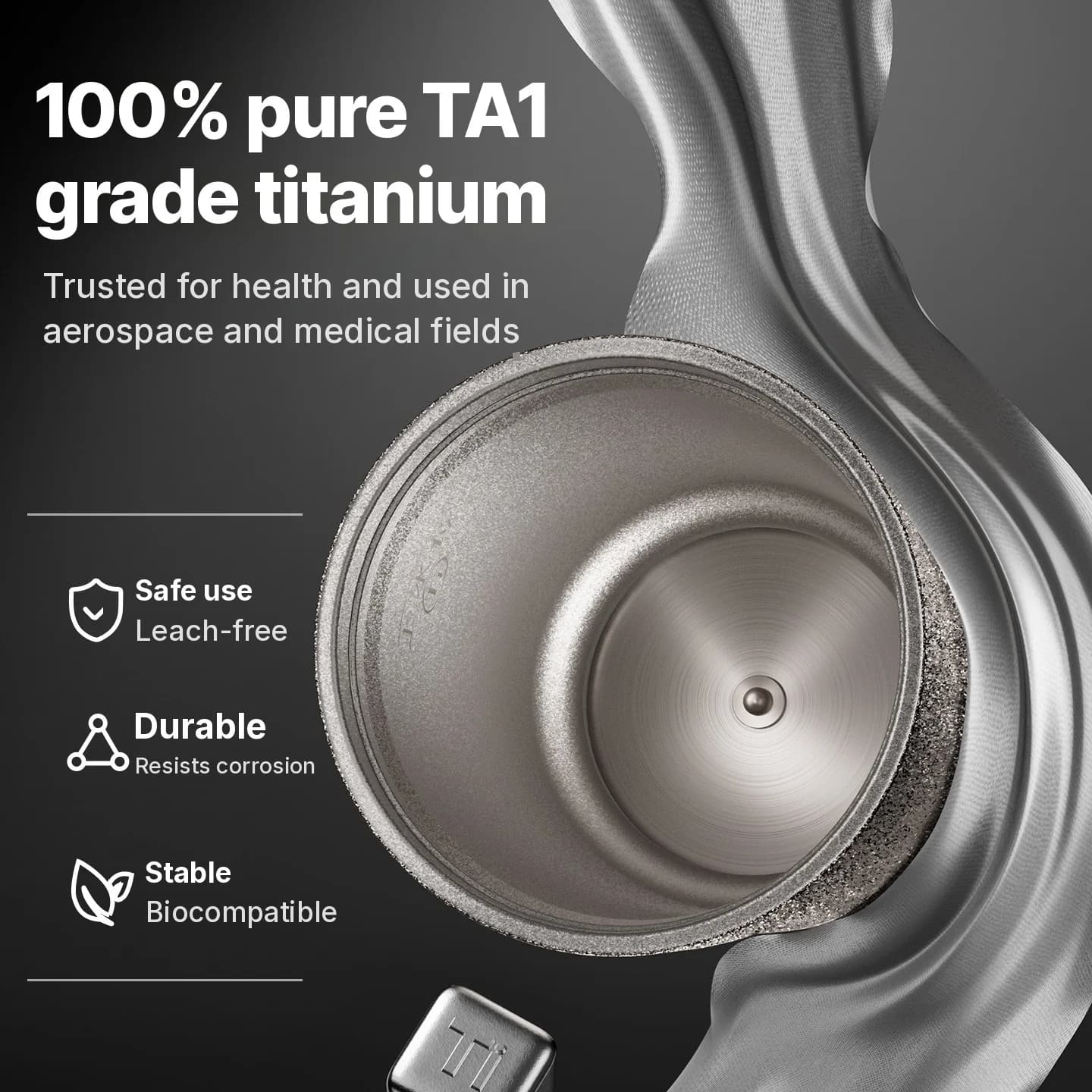 Tasse chauffante électrique portable en titane 400ml affichage de température