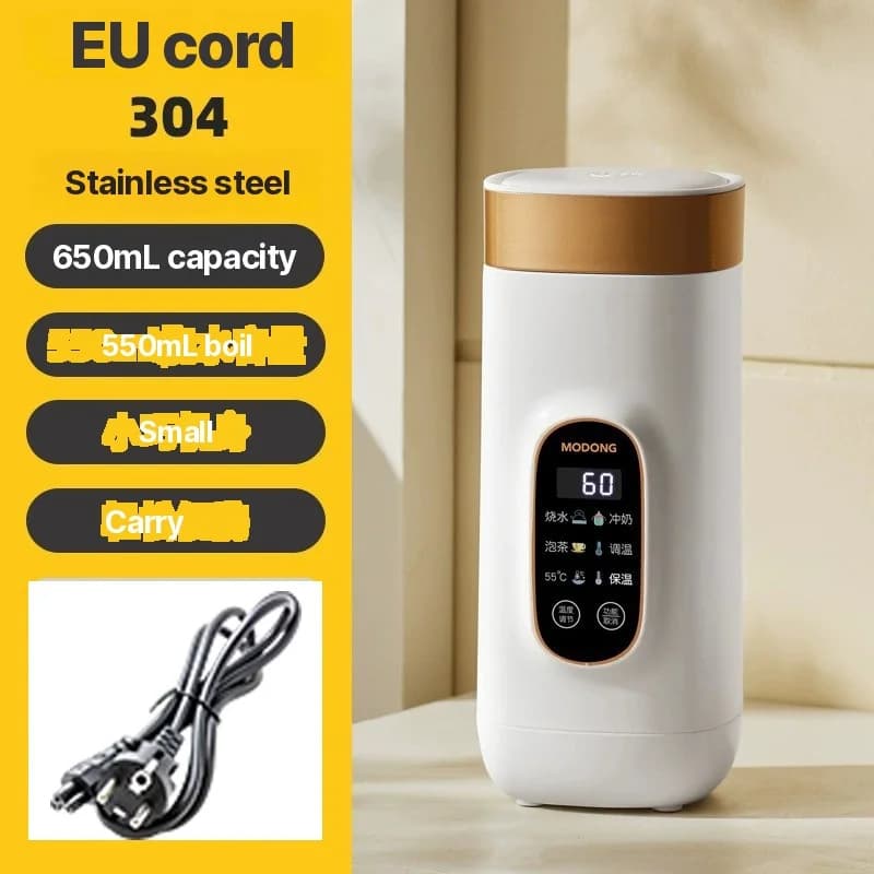 Tasse chauffante électrique portable 650ml avec revêtement intérieur 304 ou 316