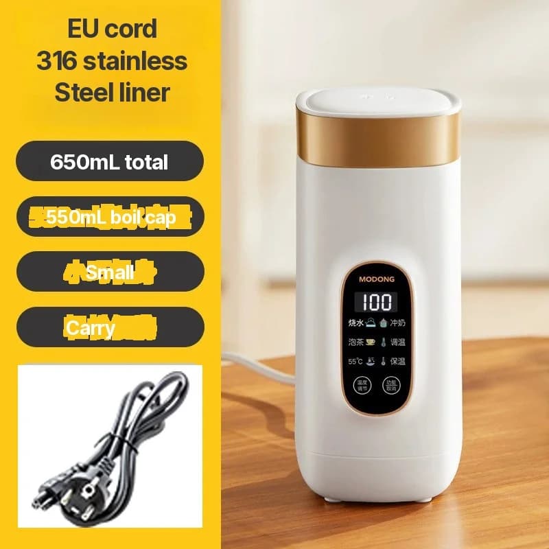 Tasse chauffante électrique portable avec fonction maintien au chaud