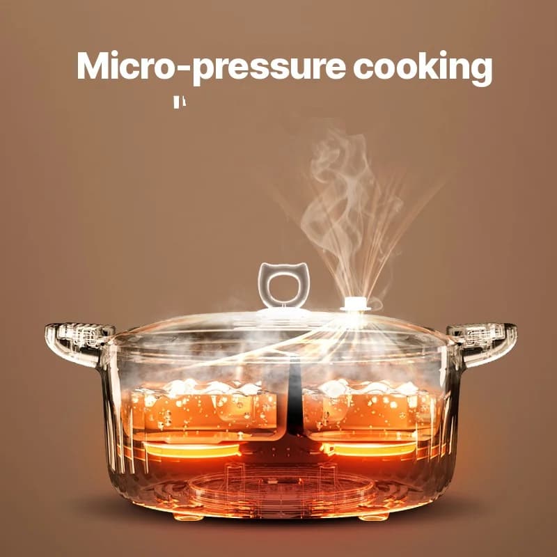 Hot pot électrique 7L à double zone avec contrôle indépendant de la température