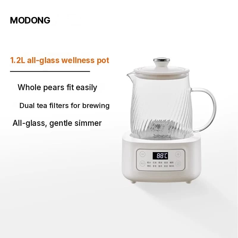 Bouilloire santé électrique en verre 1-1,5L commande tactile pour thé