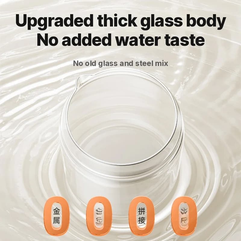 Bouilloire électrique en verre avec maintien au chaud thermostatique