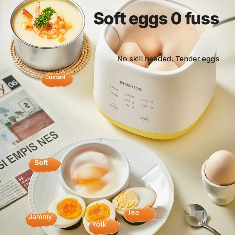 Cuiseur à œufs électrique 4-6 œufs avec bol à flan aux œufs
